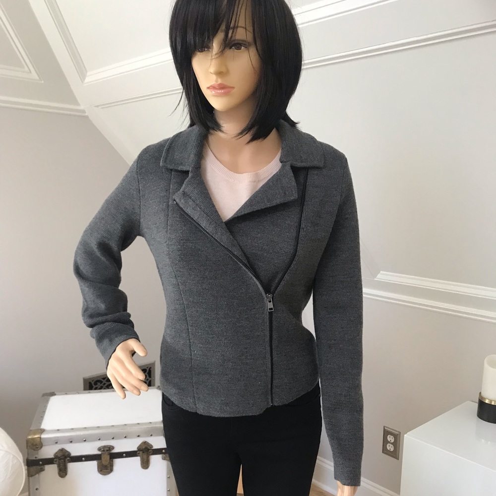 Ann Taylor Moto Knit Jacket. Size Small Petite NWOT